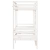 vidaXL Loft Bed Frame with Desk and Chairs White 90x200cm Solid Wood Pine