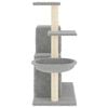 vidaXL Cat Tree with Sisal Scratching Posts Light Grey 83 cm
