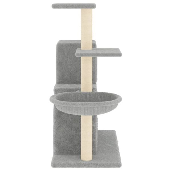 vidaXL Cat Tree with Sisal Scratching Posts Light Grey 83 cm