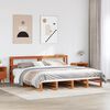 vidaXL Bed Frame without Mattress Wax Brown 180x200 cm Super King Solid Wood Pine