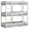 vidaXL Triple Bunk Bed without Mattress White 90x190 cm Single Solid Wood Pine