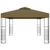vidaXL Gazebo 3x4 m Taupe 180 g/m²