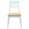 vidaXL Dining Chairs 2 pcs White 43 x 54 x 89 cm Solid Rubber Wood