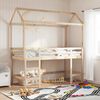 vidaXL Loft Bed with Ladder and Roof without Mattress 90x200 cm