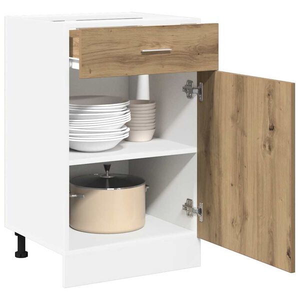 vidaXL Drawer Bottom Cabinet Lyon Artisan Oak 50x46x81.5 cm Engineered Wood