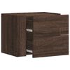 vidaXL Wall-mounted Bedside Cabinet Brown Oak 45x30x35 cm
