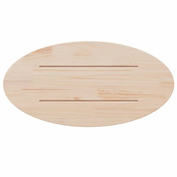 vidaXL Table Top 60x30x2.5 cm Solid Wood Pine Oval