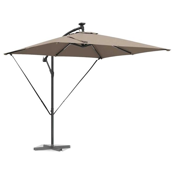 vidaXL Cantilever Banana Parasol Taupe 249 x 249 x 250 cm