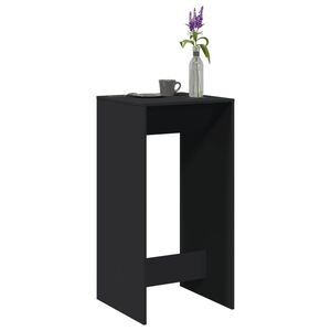 vidaXL Bar Table Black 51x50x103,5 cm Engineered Wood