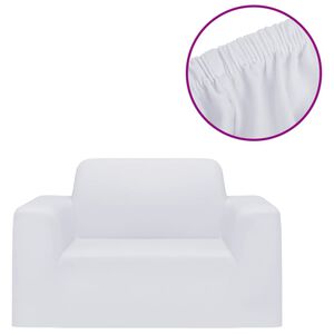 vidaXL Stretch Couch Slipcover White Polyester Jersey