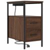 vidaXL Bedside Cabinet 2 pcs Brown Oak 30 x 48 x 61 cm Engineered Wood