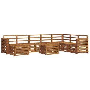 vidaXL Outdoor Sofa Set 9 pcs Natural