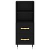 vidaXL Highboard Black 34.5x34x180 cm Engineered Wood