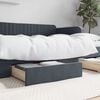 vidaXL Bed Storage Drawers 2 pcs Dark Grey Engineered Wood and Velvet