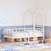 vidaXL Day Bed with Roof without Mattress White 90x200 cm Solid Wood