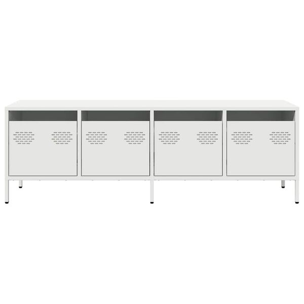 vidaXL TV Cabinet White 135x39x43.5 cm Cold-rolled Steel