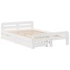 vidaXL Bed frame without Mattress White 135x190 cm Double Solid Wood Pine