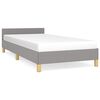 vidaXL Bed Frame without Mattress Light Grey 90x190cm Single Fabric