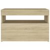 vidaXL Bedside Cabinet & LED Lights 2 pcs Sonoma Oak 60x35x40 cm