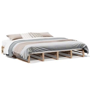 vidaXL Bed Frame without Mattress 180x200 cm Super King Solid Wood Pine