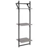 vidaXL 6 Piece Wall Shelf Set with Bars Grey Sonoma Engineered Wood