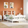 vidaXL Bookcase Bed without Mattress White 140x200 cm Solid Wood Pine