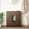 vidaXL Sideboard with Drawers and Doors Brown Oak 70.5x34x74.5 cm