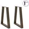 vidaXL Dining Table Legs V-Shape 2 pcs Natural Steel 60x(72-73.3) cm Steel