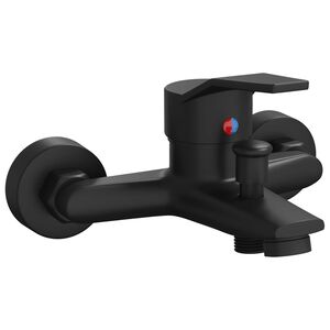 vidaXL Shower Mixer Tap Black G 1 / 2 inches