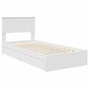 vidaXL Storage Bed with Headboard White 90 x 200 cm Engineered Wood