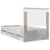 vidaXL Bed Frame with Drawer Concrete Grey 90 x 190 cm Engineer Wood