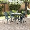 vidaXL Garden Dining Set 5 pcs Green Aluminium