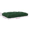 vidaXL Pallet Sofa Cushion Green Fabric