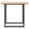 vidaXL Dining Table O-Frame 80x80x75.5 cm Solid Wood Pine and Steel