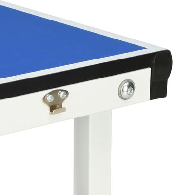 vidaXL 5 Feet Ping Pong Table with Net 152x76x66 cm Blue