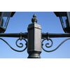 vidaXL Garden Light Post 2-arms 215 cm Dark Green/Black Aluminium