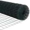 vidaXL Fence with Post Green 0.4 x 50 m Steel and PVC