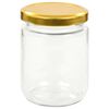 vidaXL Glass Jam Jars with Gold Lid 48 pcs 230 ml