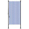 vidaXL Outdoor Roller Blind Blue and White 120x270 cm Fabric&Steel