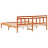 vidaXL Bed Frame with Headboard Brown Pine wood