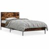 vidaXL Bed Frame without Mattress Smoked Oak 75x190 cm Small Single