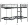 vidaXL Bunk Bed without Mattress Black 100x200 cm Steel