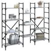 vidaXL Bookshelf Grey Sonoma 160x28.5x136.5 cm Engineered Wood