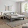 vidaXL Bed Frame without Mattress Grey Solid Pine Wood 180x200 cm Super King