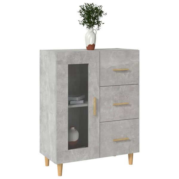vidaXL Sideboard Concrete Grey 69,5x34x90 cm Engineered Wood
