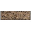 vidaXL Kitchen Rug Washable Morning Brown 45x150 cm Velvet