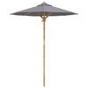 vidaXL Garden Parasol Dark Grey &Oslash; 180 x 230 cm Bamboo