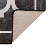 vidaXL Rug Washable Black and White 80x300 cm