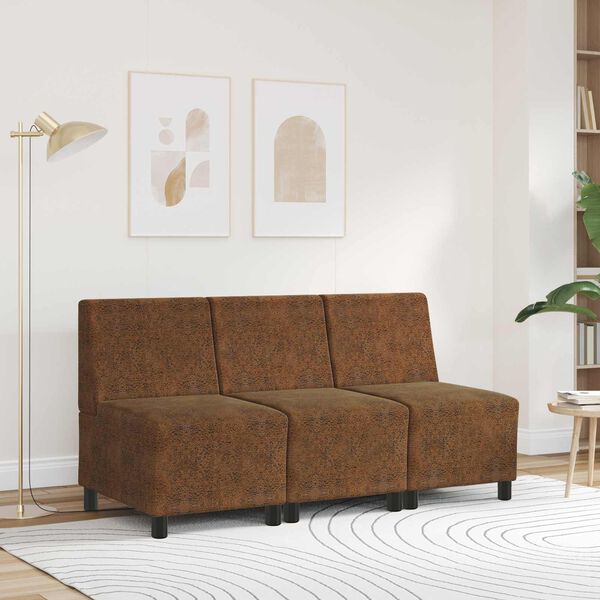 vidaXL Modular Sofa Unit Armless Brown 55 x 74 x 82 cm