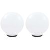vidaXL LED Bowl Lamps 2 pcs Spherical 40 cm PMMA